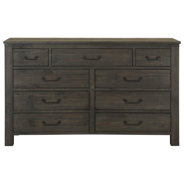 Magnussen Home Abington Bedroom Transitional 9Drawer Dresser with Felt